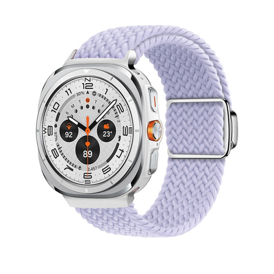 For Samsung Galaxy Watch Ultra 47mm / Ultra 2025 Nylon Loop Magnetic Buckle Watch Band(Fog Purple) - Watch Bands by buy2fix | Online Shopping UK | buy2fix