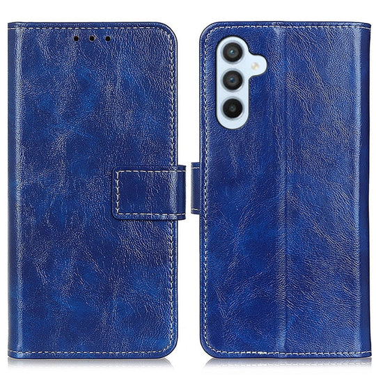 For Samsung Galaxy A26 5G Retro Crazy Horse Texture Leather Phone Case(Blue)