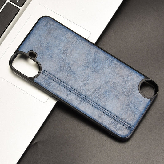 For Nothing CMF Phone 1 Cow Pattern Sewing Card Bag Phone Case(Blue) - Nothing Cases by buy2fix | Online Shopping UK | buy2fix