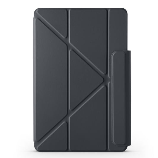 For Honor MagicPad 2 12.3 Fixed Buckle Magnetic Deformation Leather Tablet Case(Black) - Honor by buy2fix | Online Shopping UK | buy2fix