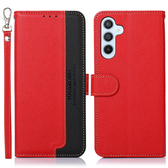 For Samsung Galaxy A56 5G KHAZNEH Litchi Texture Leather RFID Phone Case(Red)