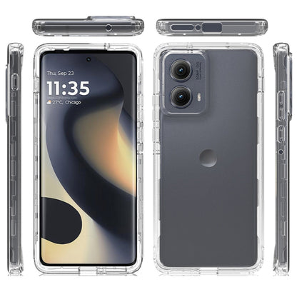 For Motorola Edge 5G 2024 Clear TPU Hybrid PC Shockproof Phone Case(Transparent) by buy2fix