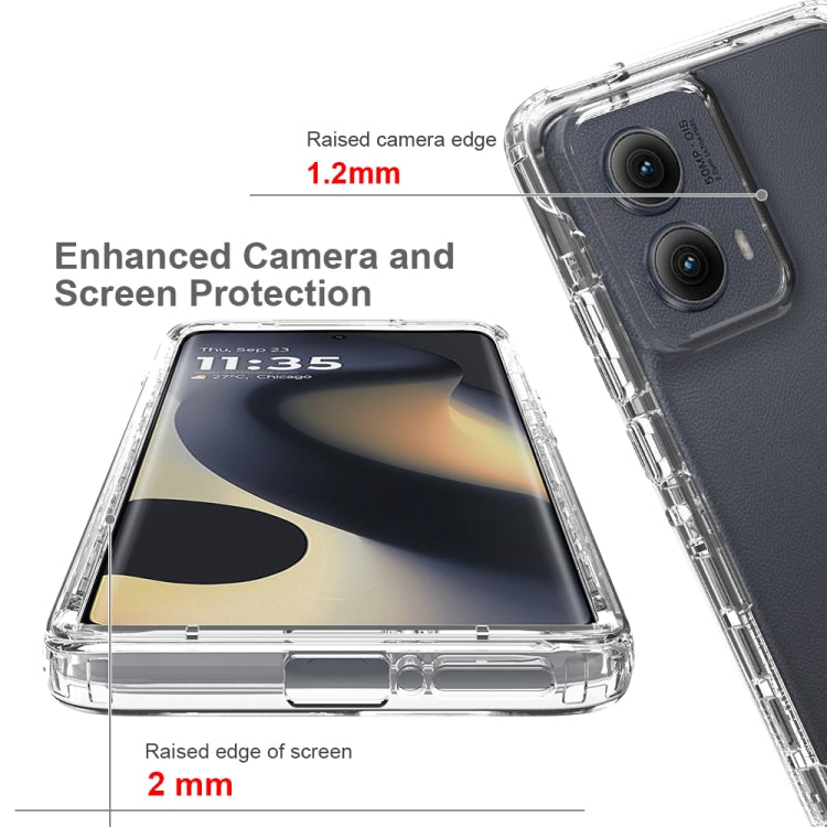 For Motorola Edge 5G 2024 Clear TPU Hybrid PC Shockproof Phone Case(Transparent) by buy2fix
