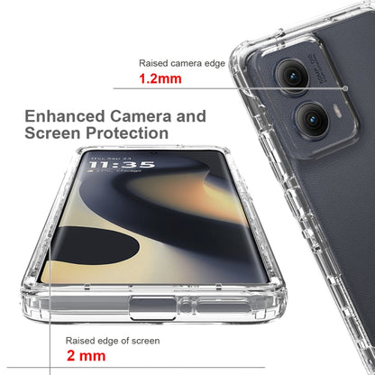 For Motorola Edge 5G 2024 Clear TPU Hybrid PC Shockproof Phone Case(Transparent) by buy2fix