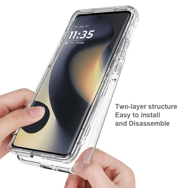 For Motorola Edge 5G 2024 Clear TPU Hybrid PC Shockproof Phone Case(Transparent) by buy2fix