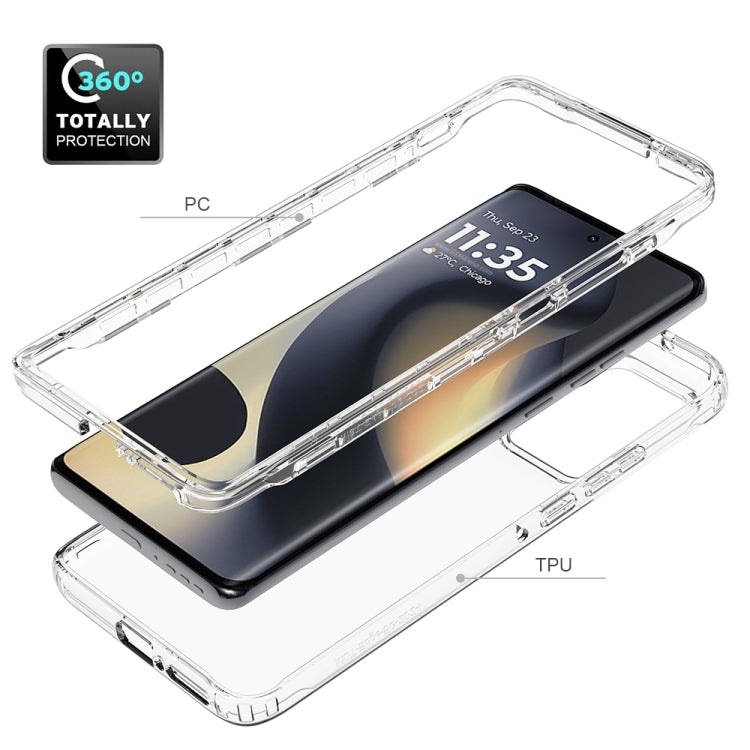 For Motorola Edge 5G 2024 Clear TPU Hybrid PC Shockproof Phone Case(Transparent) by buy2fix