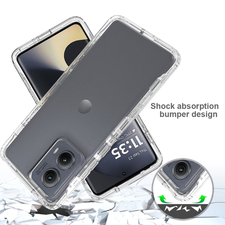 For Motorola Edge 5G 2024 Clear TPU Hybrid PC Shockproof Phone Case(Transparent) by buy2fix