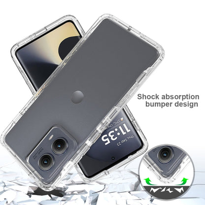 For Motorola Edge 5G 2024 Clear TPU Hybrid PC Shockproof Phone Case(Transparent) by buy2fix