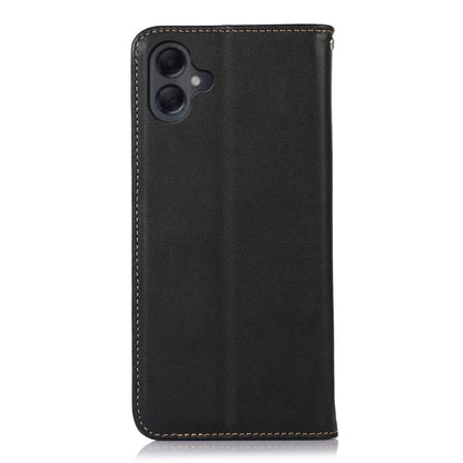 For Samsung Galaxy A06 4G KHAZNEH Nappa Top Layer Cowhide Leather Phone Case(Black) - Galaxy Phone Cases by buy2fix | Online Shopping UK | buy2fix