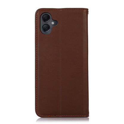 For Samsung Galaxy A06 4G KHAZNEH Nappa Top Layer Cowhide Leather Phone Case(Brown) - Galaxy Phone Cases by buy2fix | Online Shopping UK | buy2fix