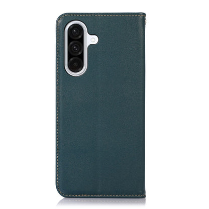For Samsung Galaxy A26 5G KHAZNEH Nappa Top Layer Cowhide Leather Phone Case(Green) - Galaxy Phone Cases by buy2fix | Online Shopping UK | buy2fix