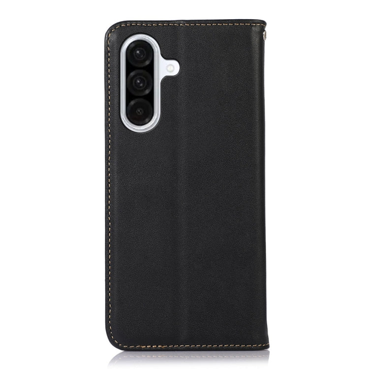 For Samsung Galaxy A56 5G KHAZNEH Nappa Top Layer Cowhide Leather Phone Case(Black) - Galaxy Phone Cases by buy2fix | Online Shopping UK | buy2fix