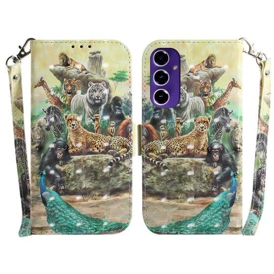 For Galaxy A16 5G 3D Colored Horizontal Flip Leather Phone Case(Zoo)