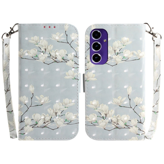 For Galaxy A16 5G 3D Colored Horizontal Flip Leather Phone Case(Magnolia)