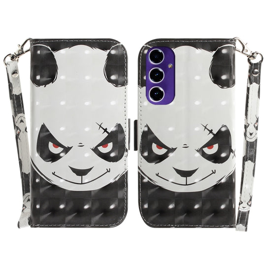 For Galaxy A16 5G 3D Colored Horizontal Flip Leather Phone Case(Angry Bear)
