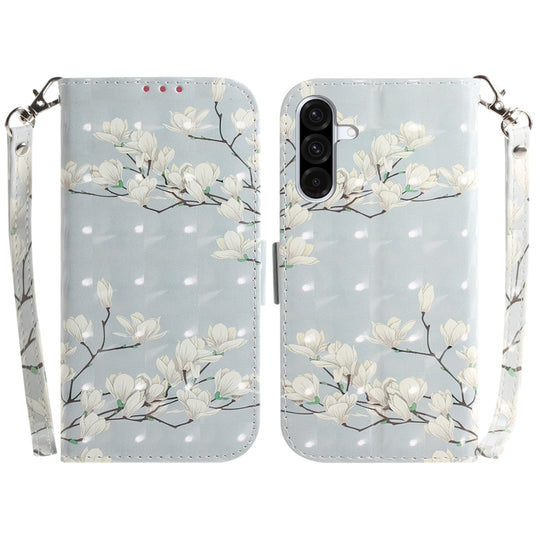 For Galaxy A36 5G / A56 5G 3D Colored Horizontal Flip Leather Phone Case(Magnolia)
