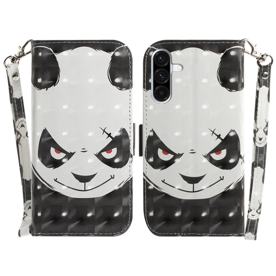 For Galaxy A36 5G / A56 5G 3D Colored Horizontal Flip Leather Phone Case(Angry Bear)