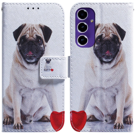 For Galaxy A16 5G Coloured Drawing Flip Leather Phone Case(Pug)