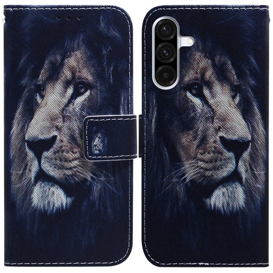 For Galaxy A26 5G Coloured Drawing Flip Leather Phone Case(Lion)