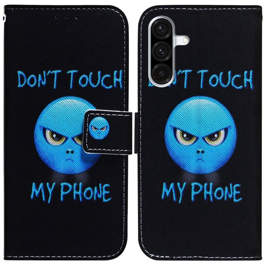 For Galaxy A26 5G Coloured Drawing Flip Leather Phone Case(Anger)