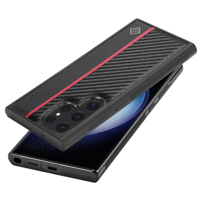 For Samsung Galaxy S25 Ultra 5G LC.IMEEKE 3 in 1 Carbon Fiber Texture Shockproof Phone Case(Black) - Galaxy S25 Ultra 5G Cases by LC.IMEEKE | Online Shopping UK | buy2fix