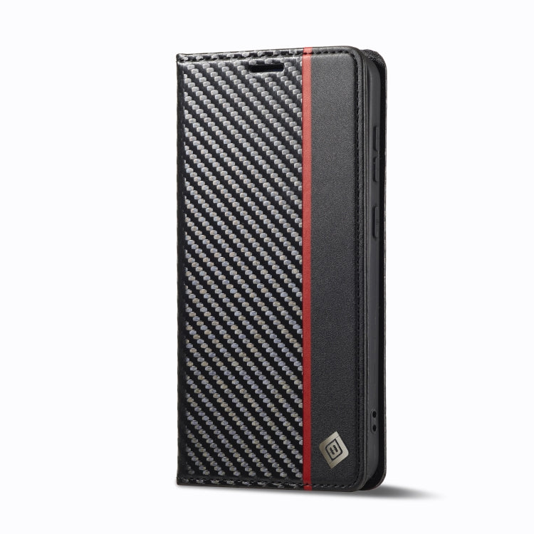 For Samsung Galaxy S25+ 5G LC.IMEEKE Carbon Fiber Leather Phone Case(Vertical Black) - Galaxy S25+ 5G Cases by LC.IMEEKE | Online Shopping UK | buy2fix