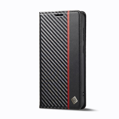 For Samsung Galaxy S25+ 5G LC.IMEEKE Carbon Fiber Leather Phone Case(Vertical Black) - Galaxy S25+ 5G Cases by LC.IMEEKE | Online Shopping UK | buy2fix