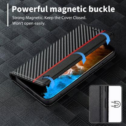 For Samsung Galaxy S25+ 5G LC.IMEEKE Carbon Fiber Leather Phone Case(Vertical Black) - Galaxy S25+ 5G Cases by LC.IMEEKE | Online Shopping UK | buy2fix