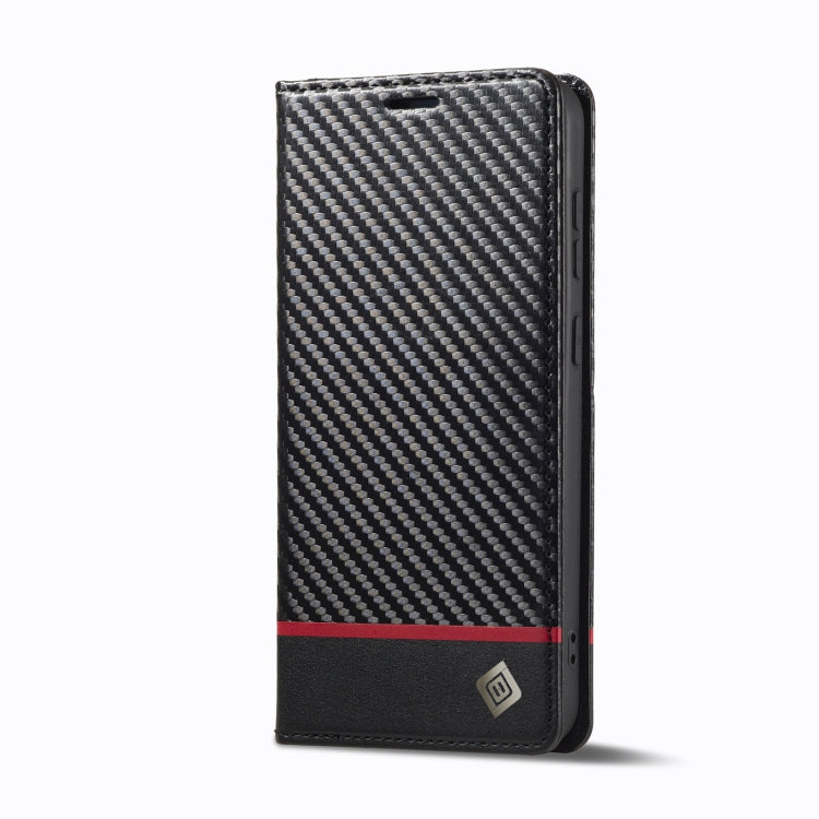 For Samsung Galaxy S25+ 5G LC.IMEEKE Carbon Fiber Leather Phone Case(Horizontal Black) - Galaxy S25+ 5G Cases by LC.IMEEKE | Online Shopping UK | buy2fix