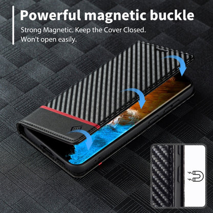 For Samsung Galaxy S25+ 5G LC.IMEEKE Carbon Fiber Leather Phone Case(Horizontal Black) - Galaxy S25+ 5G Cases by LC.IMEEKE | Online Shopping UK | buy2fix