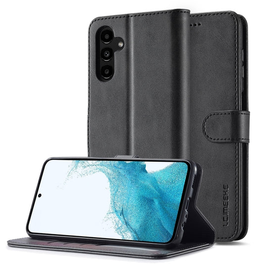 For Samsung Galaxy S24 FE 5G LC.IMEEKE Calf Texture Leather Phone Case(Black) - Galaxy S24 FE 5G Cases by LC.IMEEKE | Online Shopping UK | buy2fix