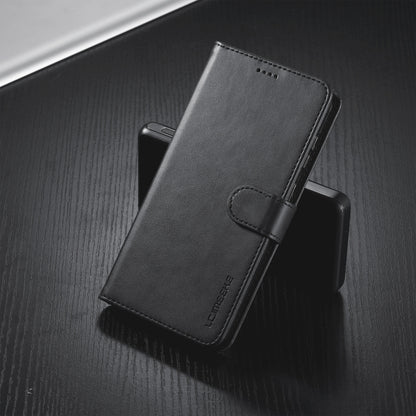 For Samsung Galaxy S25+ 5G LC.IMEEKE Calf Texture Leather Phone Case(Black) - Galaxy S25+ 5G Cases by LC.IMEEKE | Online Shopping UK | buy2fix