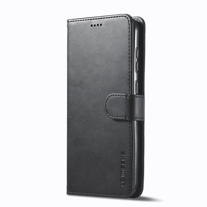 For Samsung Galaxy S25+ 5G LC.IMEEKE Calf Texture Leather Phone Case(Black) - Galaxy S25+ 5G Cases by LC.IMEEKE | Online Shopping UK | buy2fix