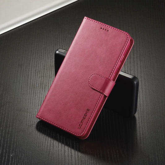 For Samsung Galaxy S25+ 5G LC.IMEEKE Calf Texture Leather Phone Case(Red) - Galaxy S25+ 5G Cases by LC.IMEEKE | Online Shopping UK | buy2fix