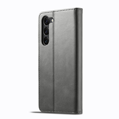 For Samsung Galaxy S25+ 5G LC.IMEEKE Calf Texture Leather Phone Case(Grey) - Galaxy S25+ 5G Cases by LC.IMEEKE | Online Shopping UK | buy2fix