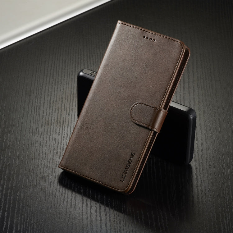For Samsung Galaxy S25+ 5G LC.IMEEKE Calf Texture Leather Phone Case(Coffee) - Galaxy S25+ 5G Cases by LC.IMEEKE | Online Shopping UK | buy2fix