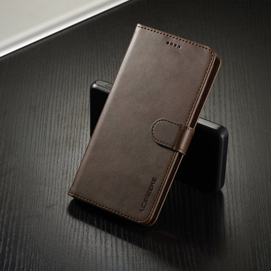 For Samsung Galaxy S25+ 5G LC.IMEEKE Calf Texture Leather Phone Case(Coffee) - Galaxy S25+ 5G Cases by LC.IMEEKE | Online Shopping UK | buy2fix