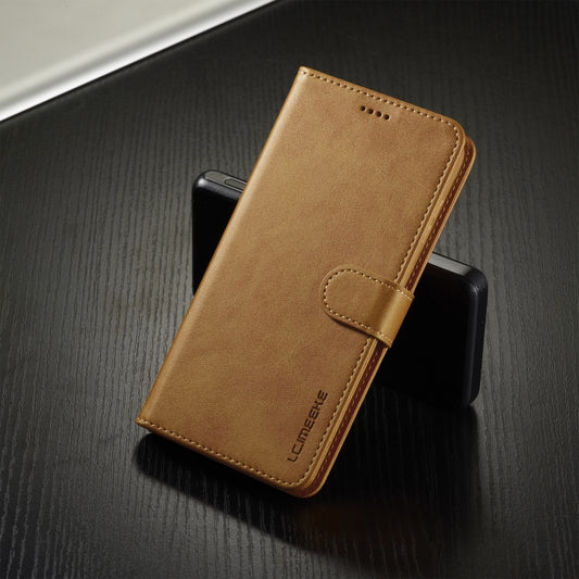 For Samsung Galaxy S25+ 5G LC.IMEEKE Calf Texture Leather Phone Case(Brown) - Galaxy S25+ 5G Cases by LC.IMEEKE | Online Shopping UK | buy2fix