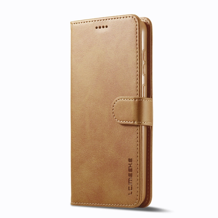 For Samsung Galaxy S25+ 5G LC.IMEEKE Calf Texture Leather Phone Case(Brown) - Galaxy S25+ 5G Cases by LC.IMEEKE | Online Shopping UK | buy2fix