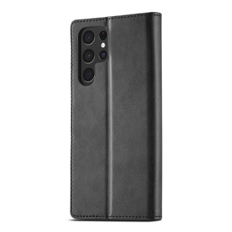 For Samsung Galaxy S25 Ultra 5G LC.IMEEKE Calf Texture Leather Phone Case(Black) - Galaxy S25 Ultra 5G Cases by LC.IMEEKE | Online Shopping UK | buy2fix