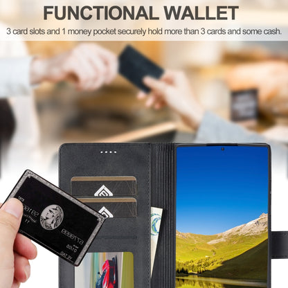 For Samsung Galaxy S25 Ultra 5G LC.IMEEKE Calf Texture Leather Phone Case(Black) - Galaxy S25 Ultra 5G Cases by LC.IMEEKE | Online Shopping UK | buy2fix
