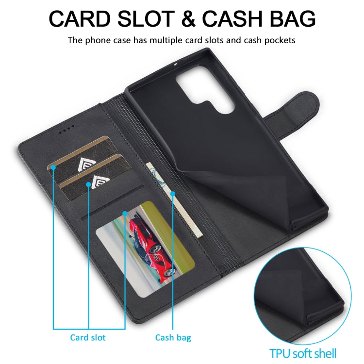 For Samsung Galaxy S25 Ultra 5G LC.IMEEKE Calf Texture Leather Phone Case(Black) - Galaxy S25 Ultra 5G Cases by LC.IMEEKE | Online Shopping UK | buy2fix
