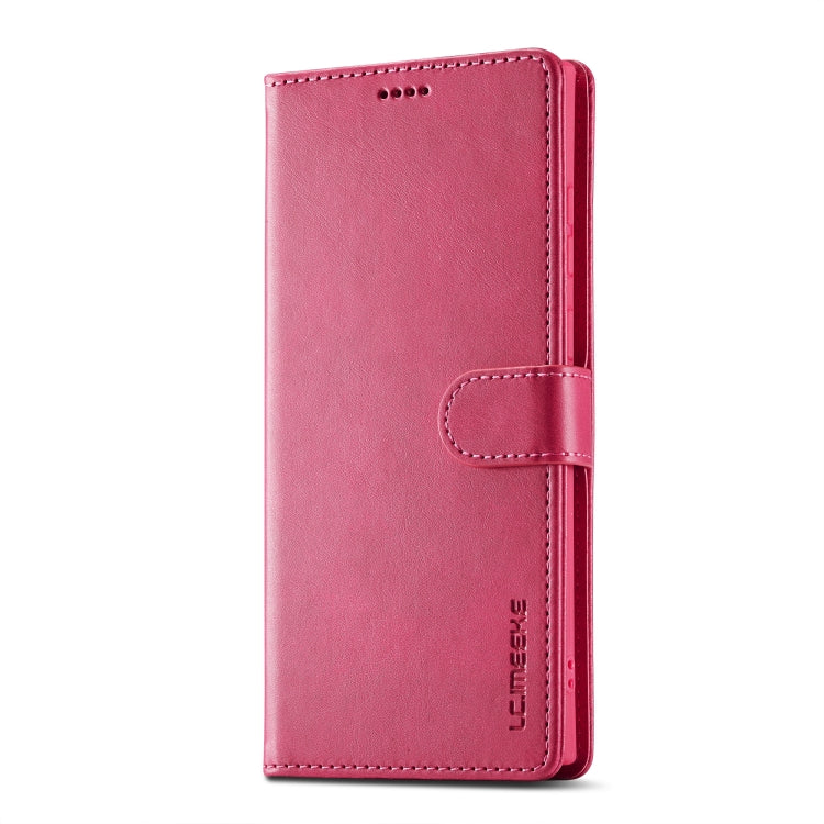 For Samsung Galaxy S25 Ultra 5G LC.IMEEKE Calf Texture Leather Phone Case(Red) - Galaxy S25 Ultra 5G Cases by LC.IMEEKE | Online Shopping UK | buy2fix