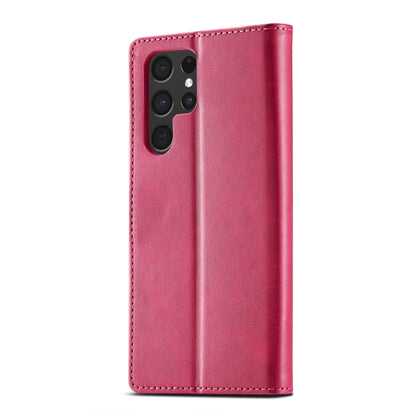 For Samsung Galaxy S25 Ultra 5G LC.IMEEKE Calf Texture Leather Phone Case(Red) - Galaxy S25 Ultra 5G Cases by LC.IMEEKE | Online Shopping UK | buy2fix