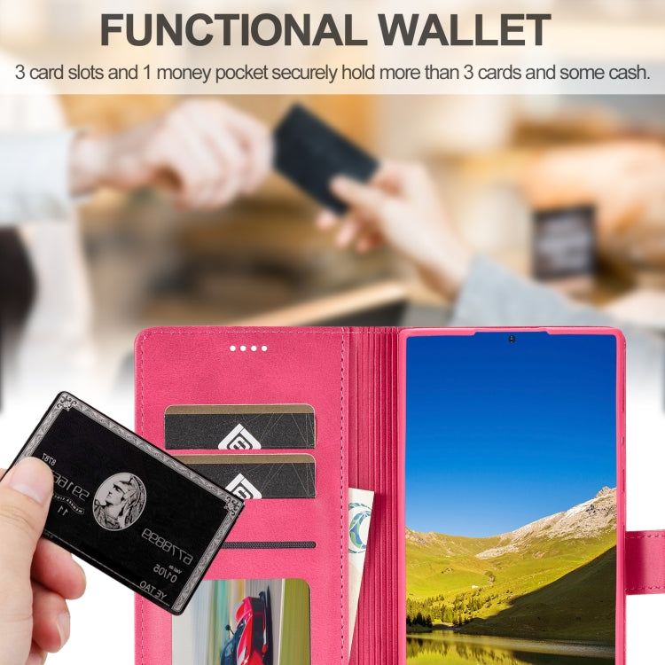For Samsung Galaxy S25 Ultra 5G LC.IMEEKE Calf Texture Leather Phone Case(Red) - Galaxy S25 Ultra 5G Cases by LC.IMEEKE | Online Shopping UK | buy2fix