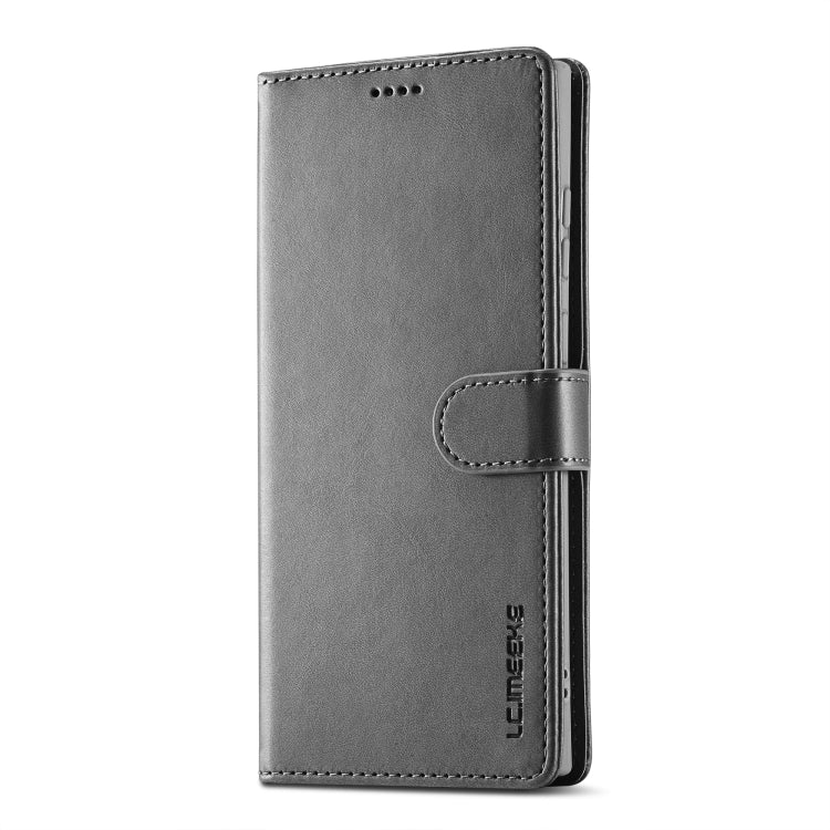 For Samsung Galaxy S25 Ultra 5G LC.IMEEKE Calf Texture Leather Phone Case(Grey) - Galaxy S25 Ultra 5G Cases by LC.IMEEKE | Online Shopping UK | buy2fix