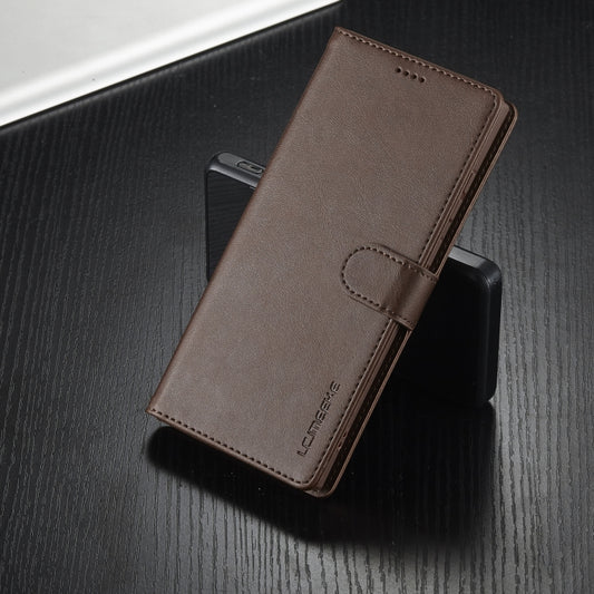 For Samsung Galaxy S25 Ultra 5G LC.IMEEKE Calf Texture Leather Phone Case(Coffee) - Galaxy S25 Ultra 5G Cases by LC.IMEEKE | Online Shopping UK | buy2fix