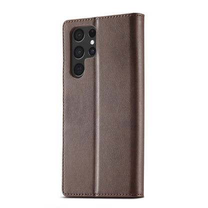 For Samsung Galaxy S25 Ultra 5G LC.IMEEKE Calf Texture Leather Phone Case(Coffee) - Galaxy S25 Ultra 5G Cases by LC.IMEEKE | Online Shopping UK | buy2fix