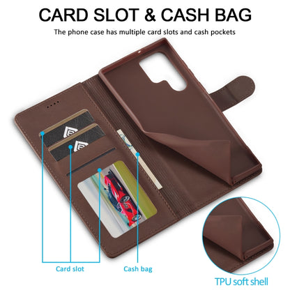 For Samsung Galaxy S25 Ultra 5G LC.IMEEKE Calf Texture Leather Phone Case(Coffee) - Galaxy S25 Ultra 5G Cases by LC.IMEEKE | Online Shopping UK | buy2fix