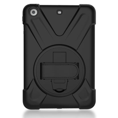 For iPad Mini 3 & 2 & 1 Shockproof Colorful Silicone + PC Protective Case with Holder & Hand Grip Strap(Black) - iPad Mini 4 & 3 & 2 & 1 Cases by buy2fix | Online Shopping UK | buy2fix